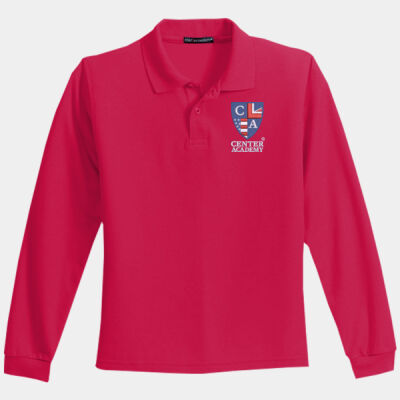 Youth Long Sleeve Cotton Blend Center Academy Polo Thumbnail