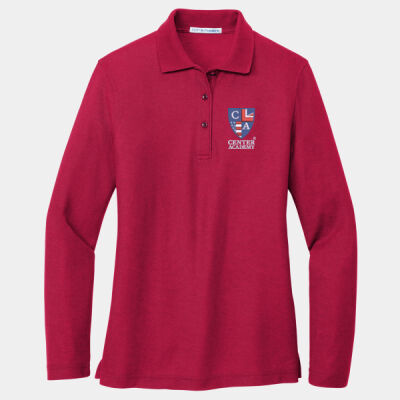 Adult Ladies Long Sleeve Cotton Blend Center Academy Polo Thumbnail
